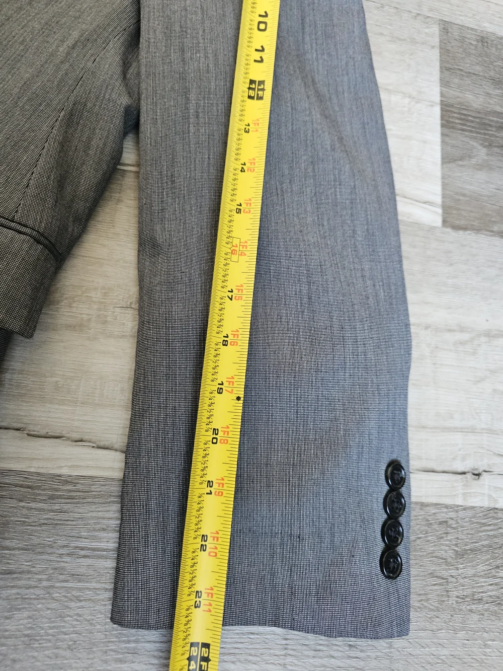 IZOD Macy's Men's Grey 2-Button Blazer Suit Jacket Size 44S